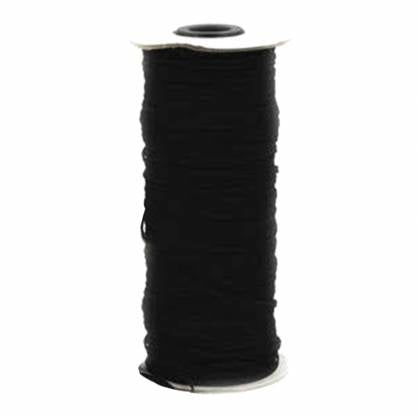 Black Flat Elastic 1/4in x 200yds - Happy Little Quilt Shop