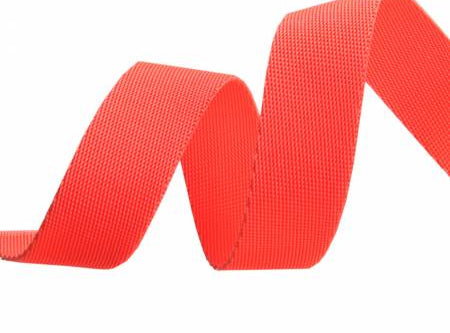 Tula Pink Lunar Orange EverGlow Webbing 1in x 2yd - Happy Little Quilt Shop