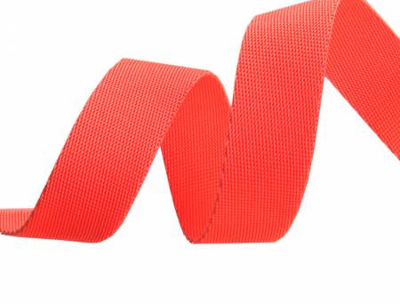 Tula Pink Lunar Orange EverGlow Webbing 1in x 2yd - Happy Little Quilt Shop