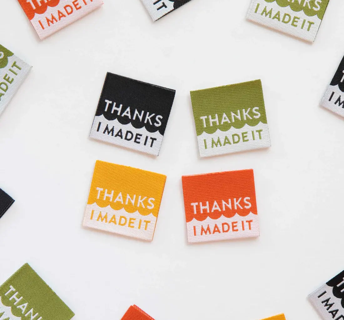 Thanks I Made It Quilt Labels Sarah Hearts - Happy Little Quilt Shop