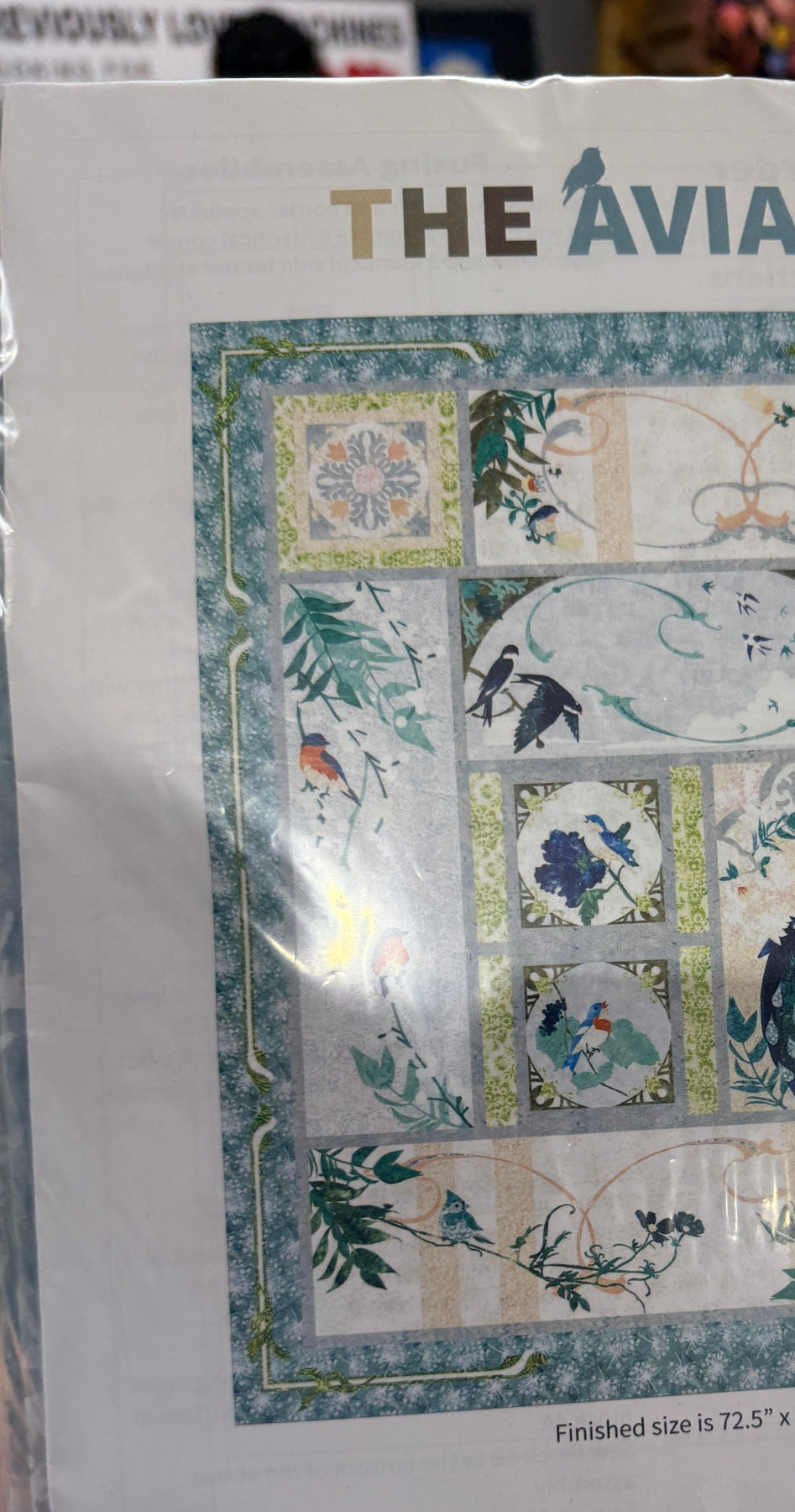 The Aviary Mckenna Ryan Laser Cut Prefused Complete Quilt Kit - Happy Little Quilt Shop