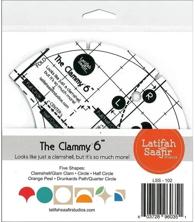 The Clammy 6" Ruler - Happy Little Quilt Shop