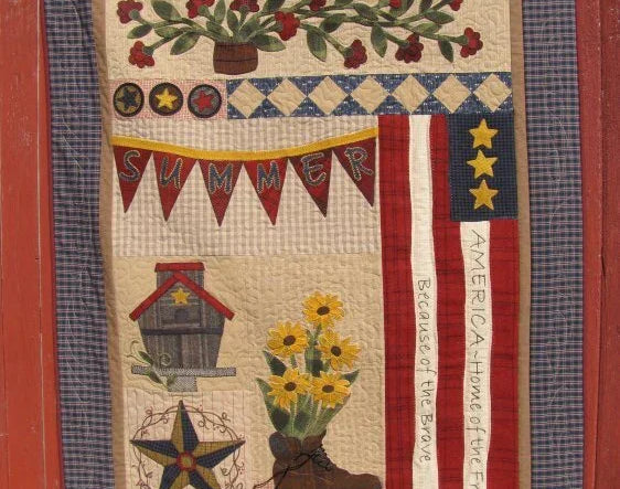 The Woolen Needle - Summer (finished size 40 x 50) - Happy Little Quilt Shop