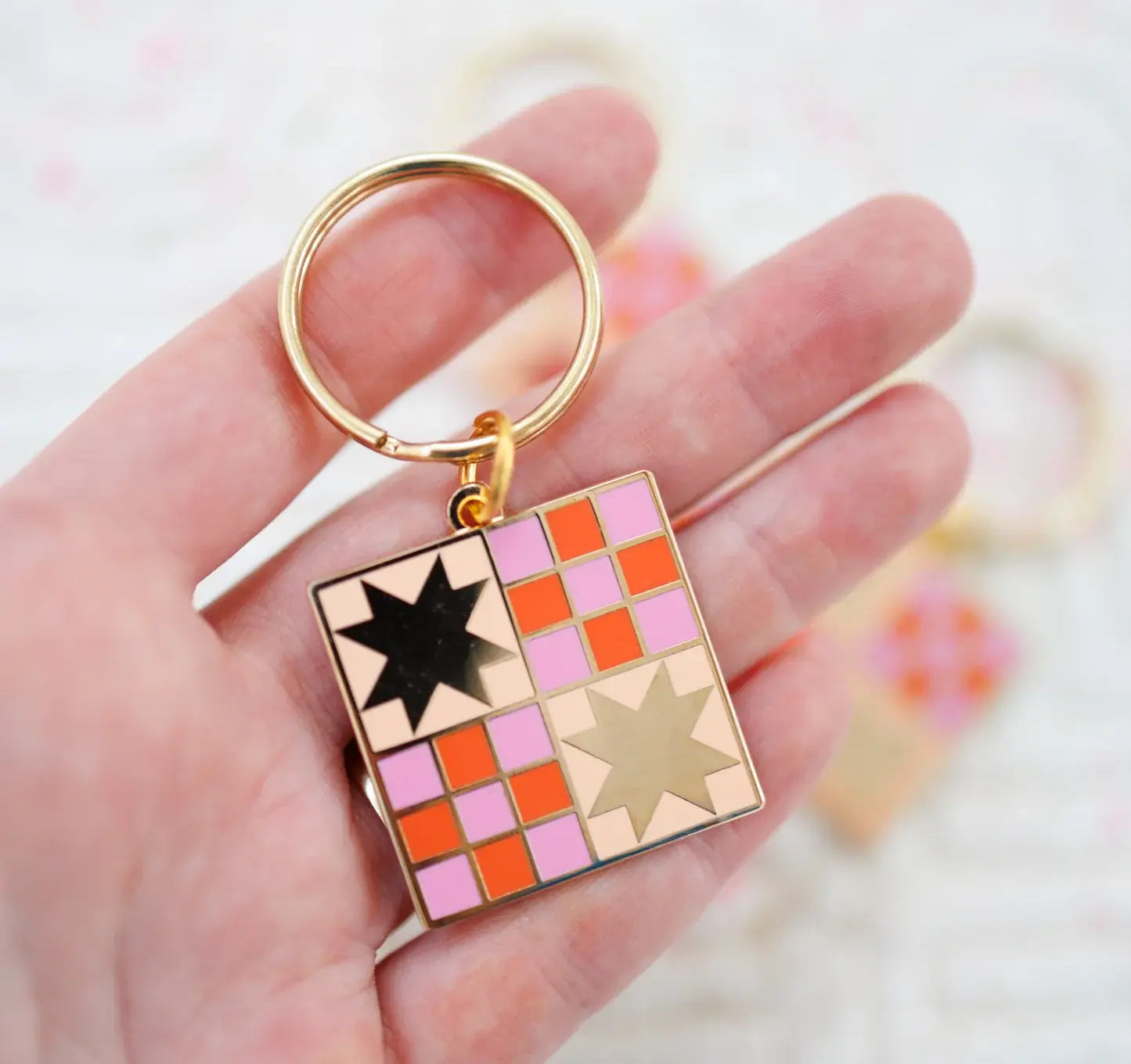 Then Came June Key Chain - Happy Little Quilt Shop