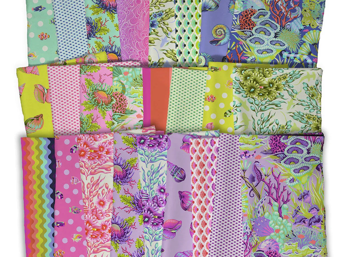 Tula Pink Floral Reef 1 Yard Bundle - Happy Little Quilt Shop