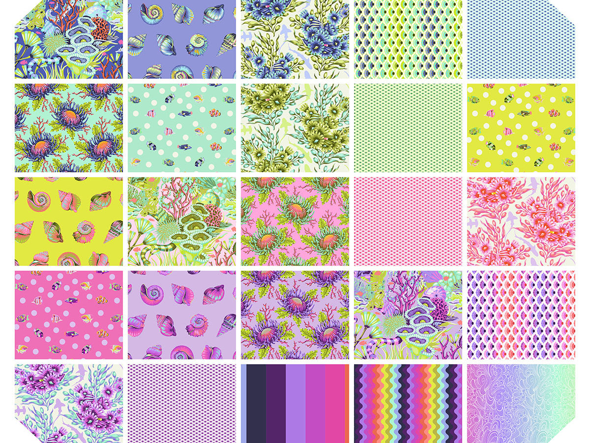 Tula Pink Floral Reef Half Yard Bundle - Happy Little Quilt Shop