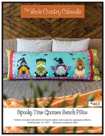 Spooky Time Gnomes Bench Pillow - Happy Little Quilt Shop