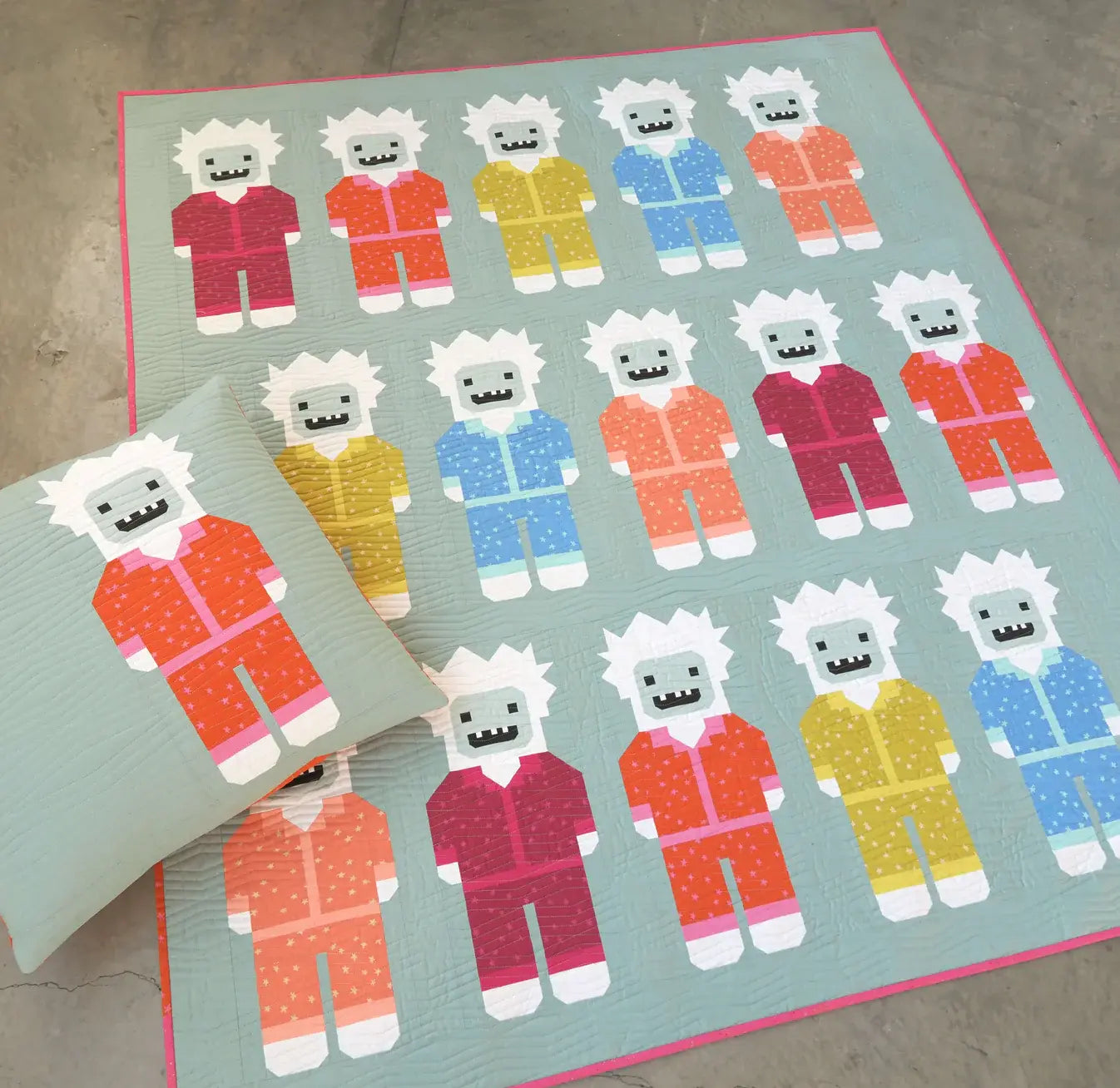 Yetis in Pajamas Quilt Pattern by Elizabeth Hartman - Happy Little Quilt Shop