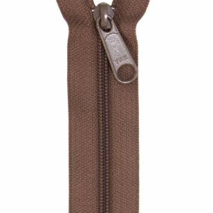 Handbag Zipper 24in Seal Brown - Happy Little Quilt Shop