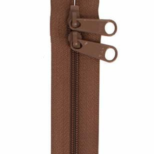 Handbag Zipper 30in Seal Brown - Happy Little Quilt Shop