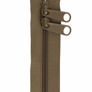 Handbag Zipper 30in Khaki - Happy Little Quilt Shop