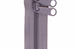 Handbag Zipper 40in Gunmetal -Double-Slide - Happy Little Quilt Shop