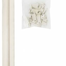 4 yards of 16mm #4.5 zipper chain and 16 Extra-Large Coordinated Pulls White - Happy Little Quilt Shop