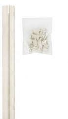 4 yards of 16mm #4.5 zipper chain and 16 Extra-Large Coordinated Pulls White - Happy Little Quilt Shop