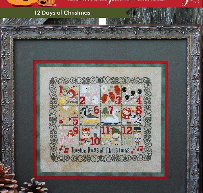 12 Days of Christmas Cross Stitch - Happy Little Quilt Shop