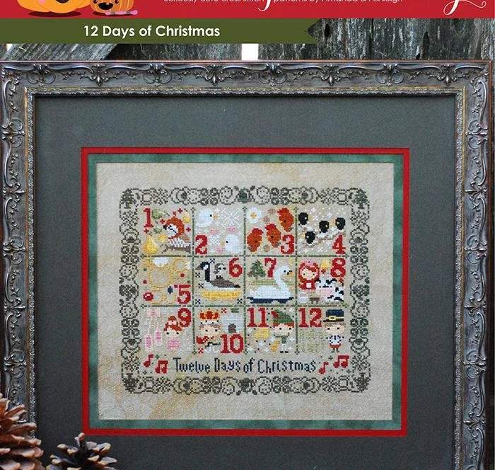 12 Days of Christmas Cross Stitch - Happy Little Quilt Shop
