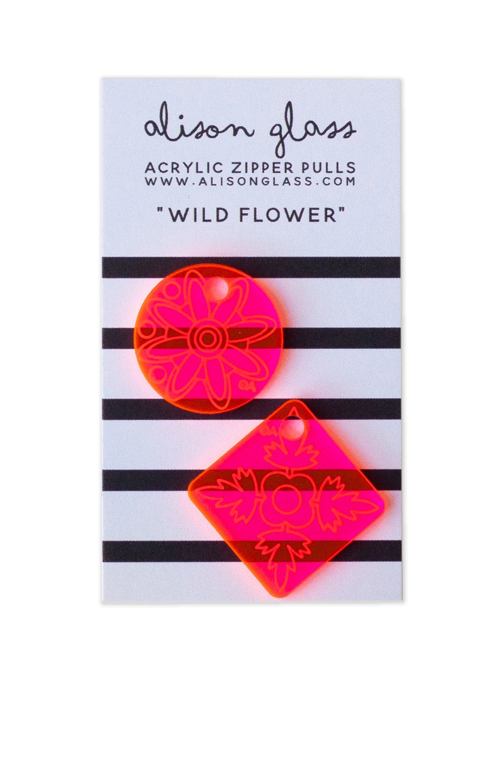 Wild Flower Zipper Pulls - Happy Little Quilt Shop