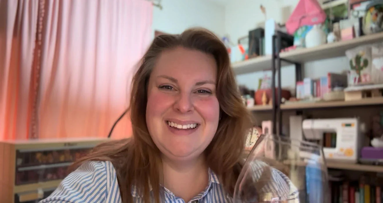 Wine & WIPs: English Paper Piecing & Poliziano Rosso di Montepulciano - Happy Little Quilt Shop