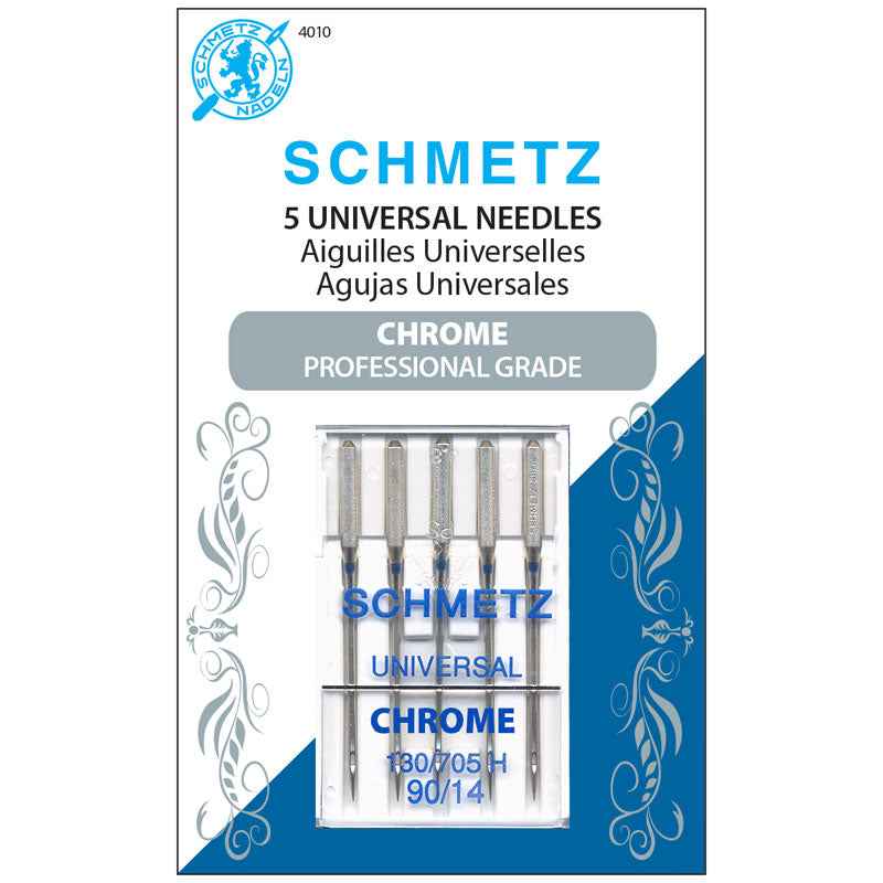Schmetz Chrome Universal Needle 90/14 5 Pack - Happy Little Quilt Shop