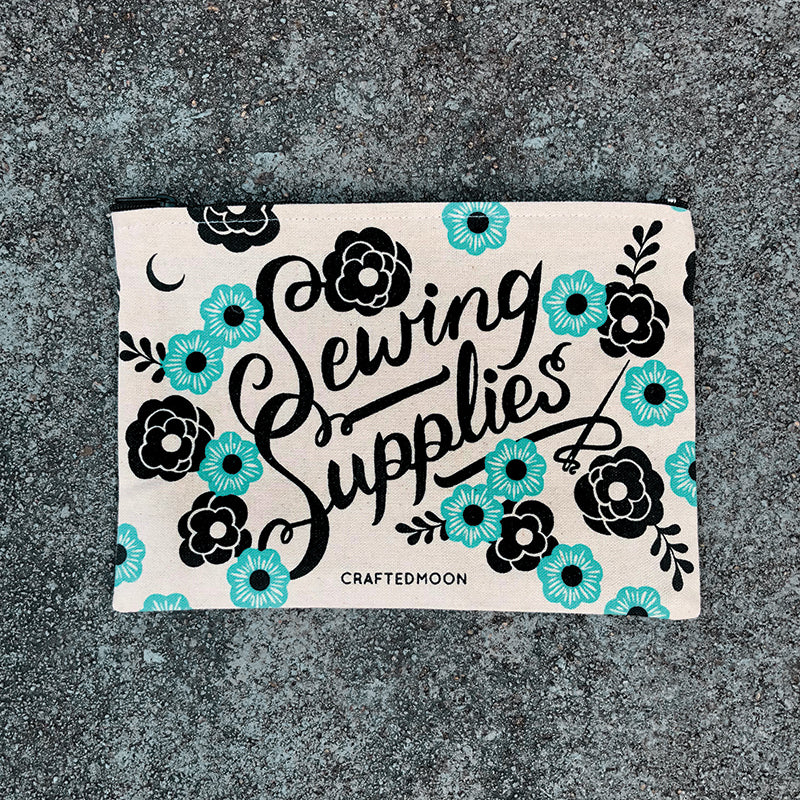 Sewing Supplies Zipper Bag - Happy Little Quilt Shop