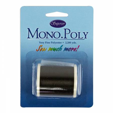 MonoPoly Invisible Polyester Thread .004mm 2200yds Smoke - Happy Little Quilt Shop