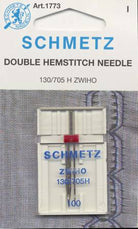 Schmetz Double Hemstitch / Wing Machine Needle Size 100 1ct - Happy Little Quilt Shop