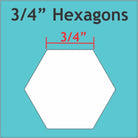 Hexagon 3/4 750pcs - Happy Little Quilt Shop