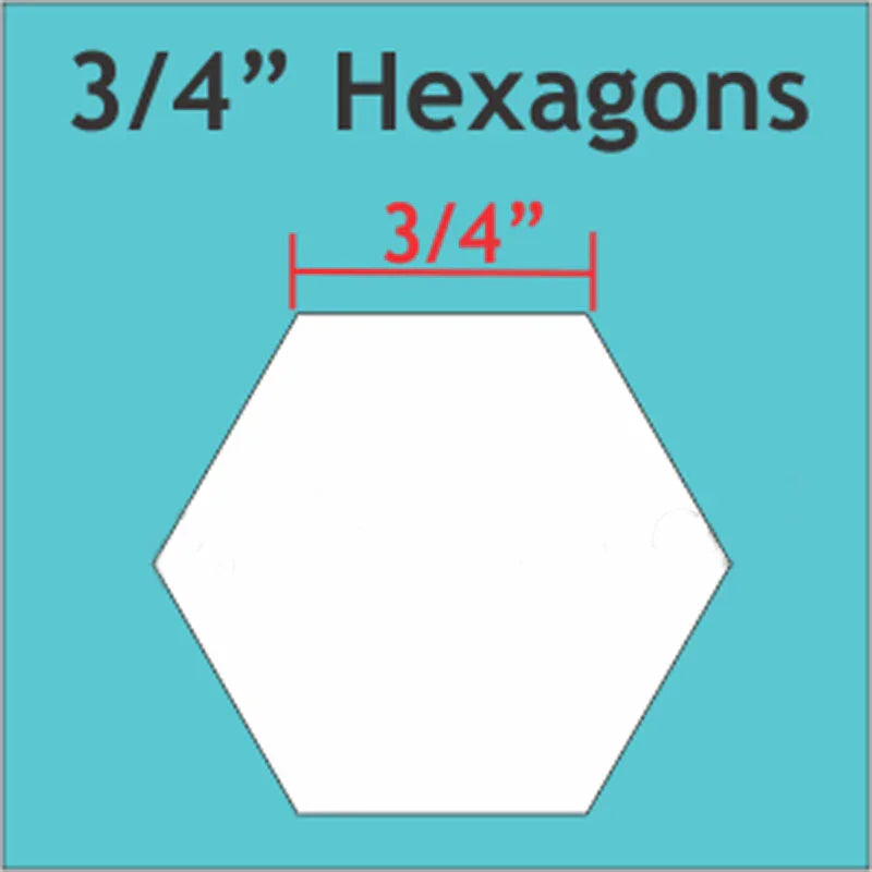 Hexagon 3/4 750pcs - Happy Little Quilt Shop