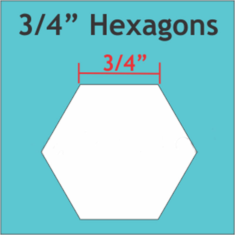 Hexagon 3/4 750pcs - Happy Little Quilt Shop