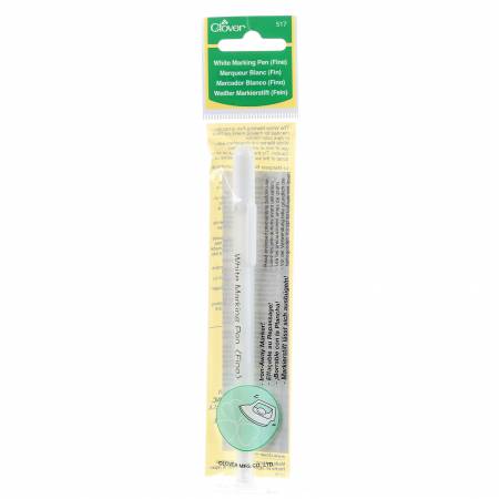 Water Soluble or Iron Off Marking Pen White - Happy Little Quilt Shop
