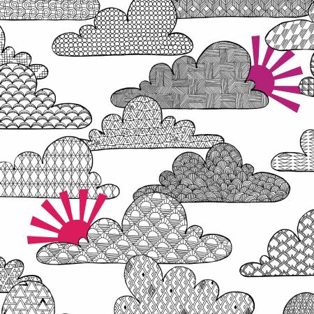 White Head In The Clouds 108in Wide Back - Happy Little Quilt Shop