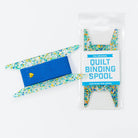 Binding Spool Blue Teal & Gold Glitter - Happy Little Quilt Shop
