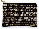 Glam Bag Eat Sleep Quilt Blk/Gold - Happy Little Quilt Shop