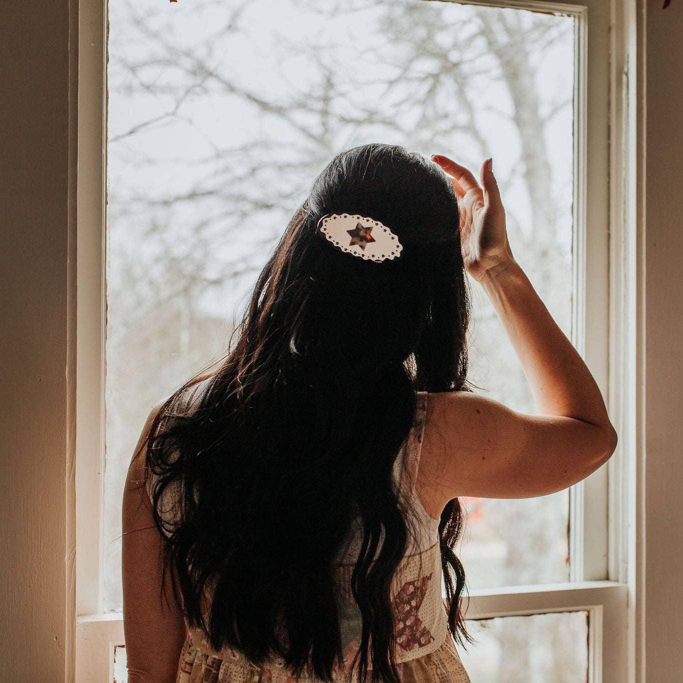 PRE-ORDER Tortoise Star Ponytail Barrette - Happy Little Quilt Shop