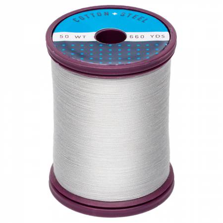Thread Cotton & Steel 50wt Cotton Light Silver - Happy Little Quilt Shop