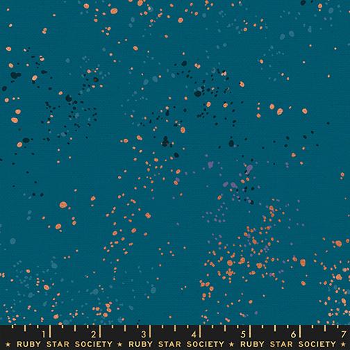 Speckled Canvas Metallic Teal RS1117 53LM Ruby Star - Happy Little Quilt Shop