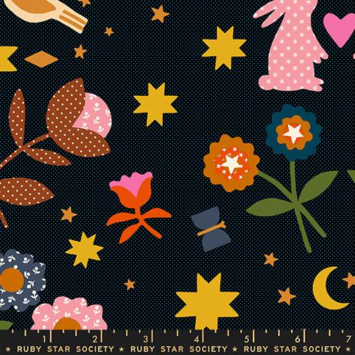 Mystic Fable Soft Black RS4144 16 Ruby Star - Happy Little Quilt Shop