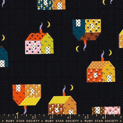 Mystic Fable Soft Black RS4146 14 Ruby Star#1 - Happy Little Quilt Shop