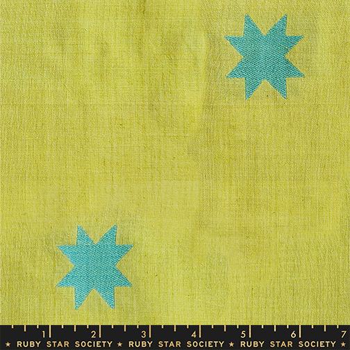 Warp Weft Mystic Fable Pistachi RS4155 13 Ruby Star - Happy Little Quilt Shop