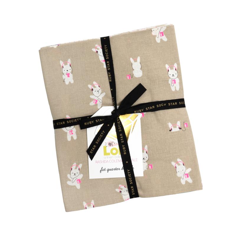 Lofi Linens FQ 25 skus RS1129FQ Ruby Star Precut#1 - Happy Little Quilt Shop