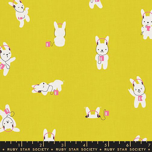 Lofi Linens Citron RS1129 17CL Ruby Star#1 - Happy Little Quilt Shop