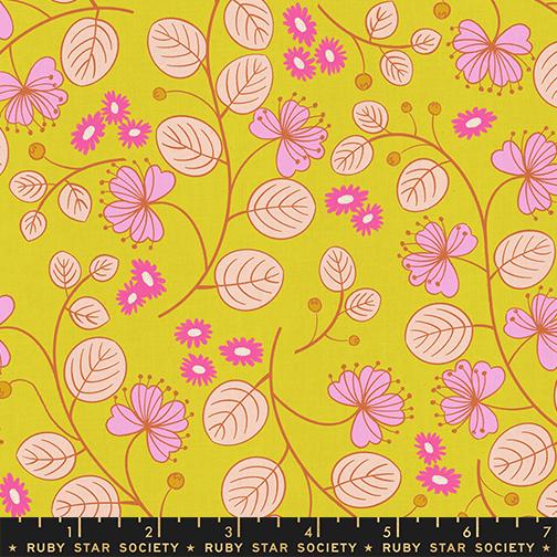 Lofi Linens Citron RS1133 15CL Ruby Star#1 - Happy Little Quilt Shop