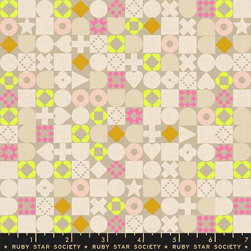 Lofi Linens Khaki RS1134 13CL Ruby Star#1 - Happy Little Quilt Shop