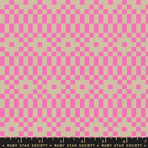 Lofi Linens Neon Pink RS1136 25CL Ruby Star#1 - Happy Little Quilt Shop