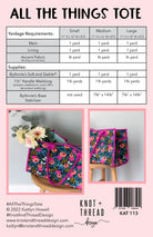 All The Things Tote by Knot + Thread Designs - Happy Little Quilt Shop