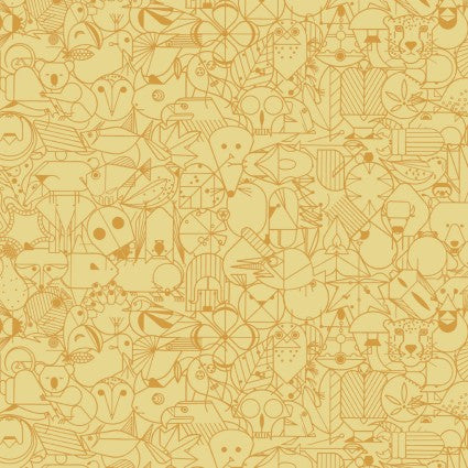 Charley Harper End Papers Golden Meadow - Happy Little Quilt Shop