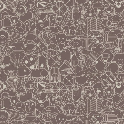 Charley Harper End Papers - RUFFLED FEATHERS - Happy Little Quilt Shop