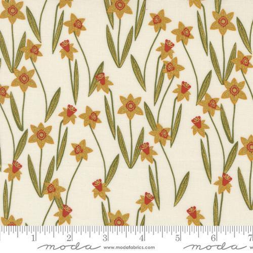 Bee Garden Metallic Porcelain 48413 11M Moda fabric - Happy Little Quilt Shop