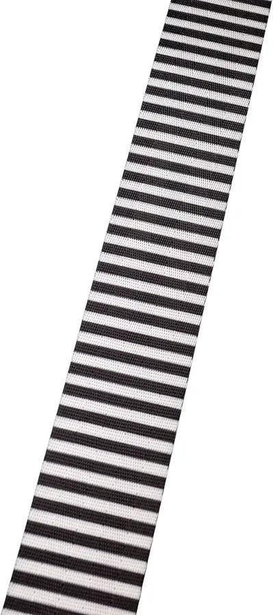 Black & White Stripe 1.5" Webbing - Happy Little Quilt Shop