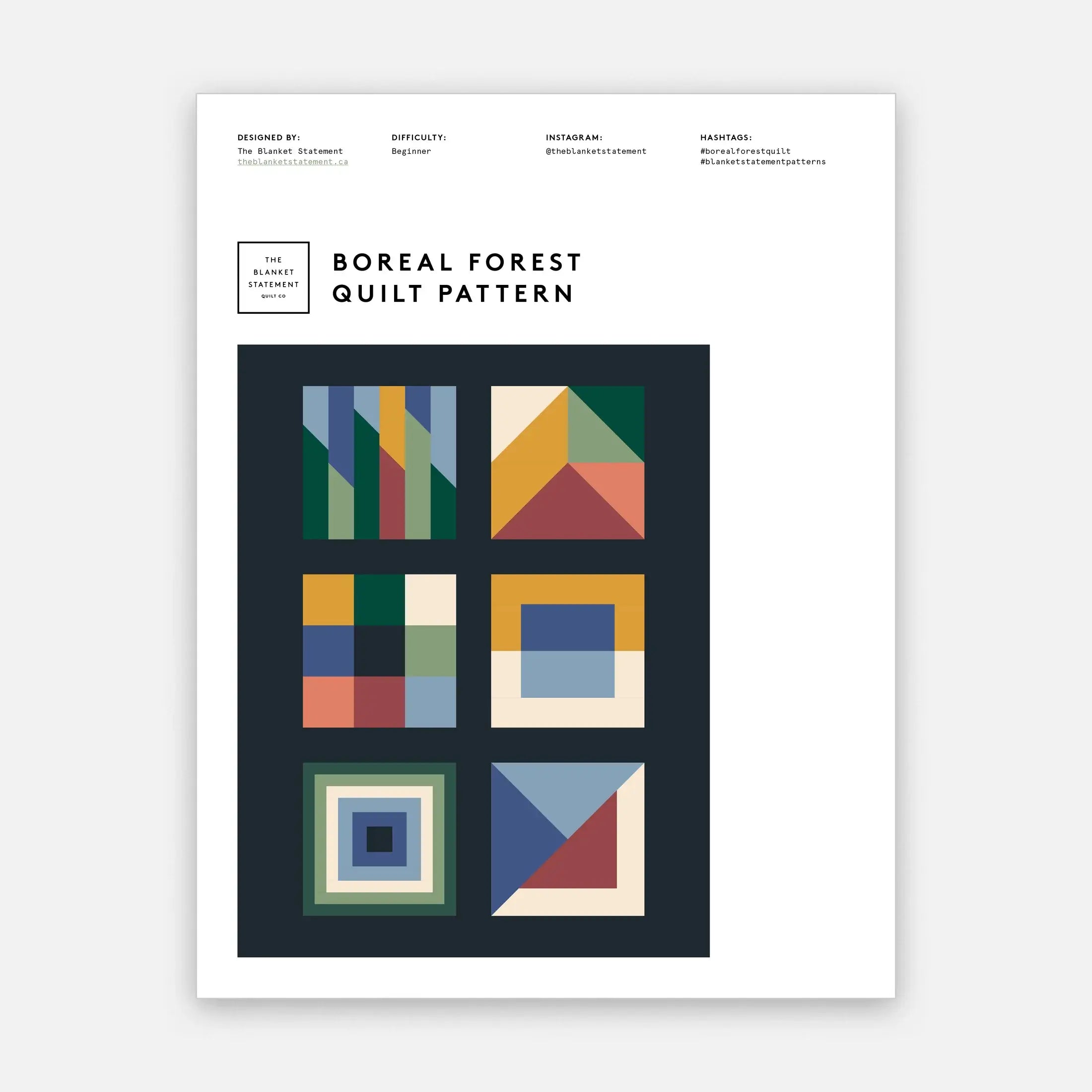 Boreal Forest Quilt Pattern by The Blanket Statement Quilt Co. - Happy Little Quilt Shop